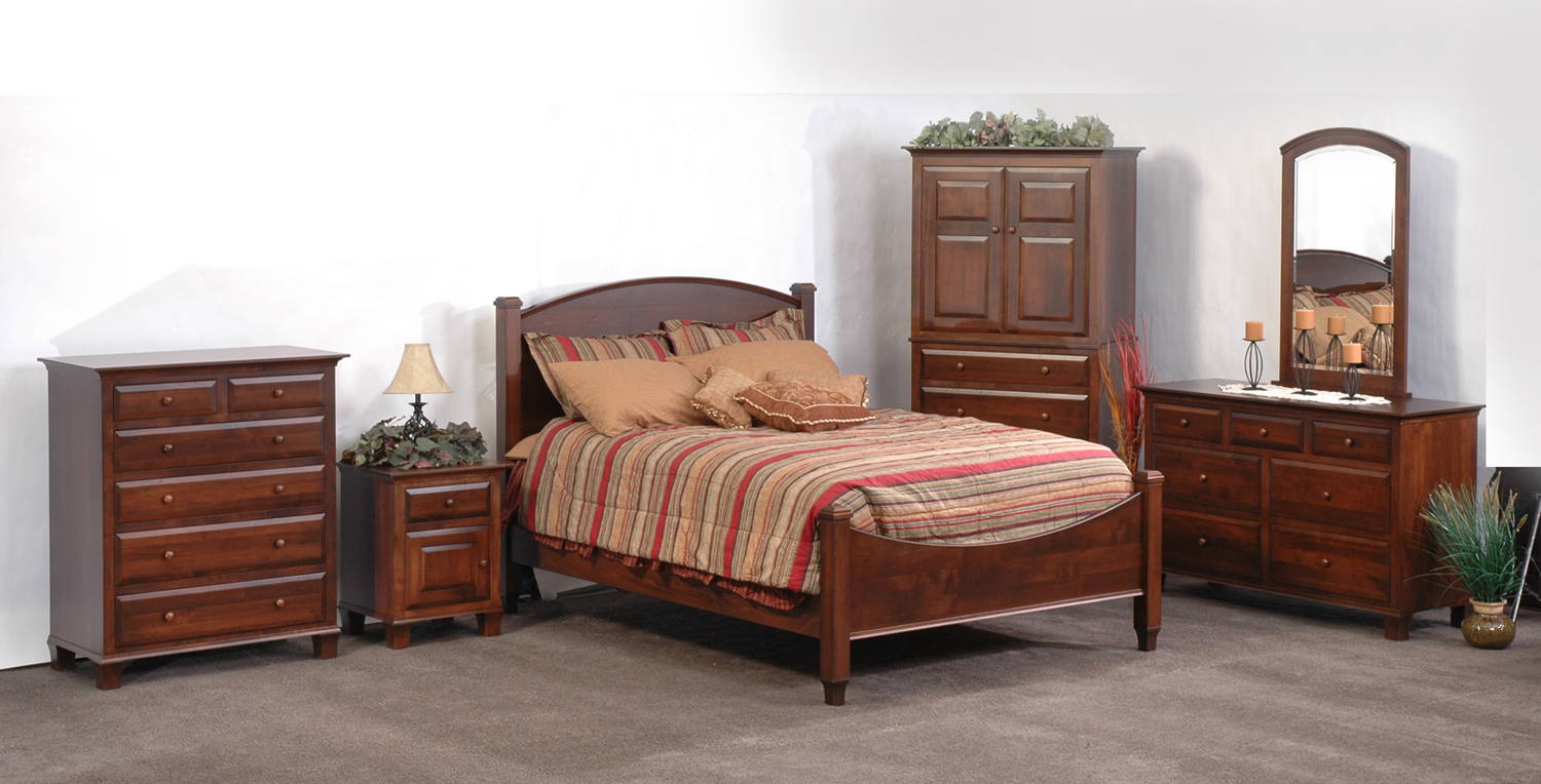Image of fully customizable Willow Glen Bedroom Set through Harvest Home Interiors Amish Solid Wood Furniture