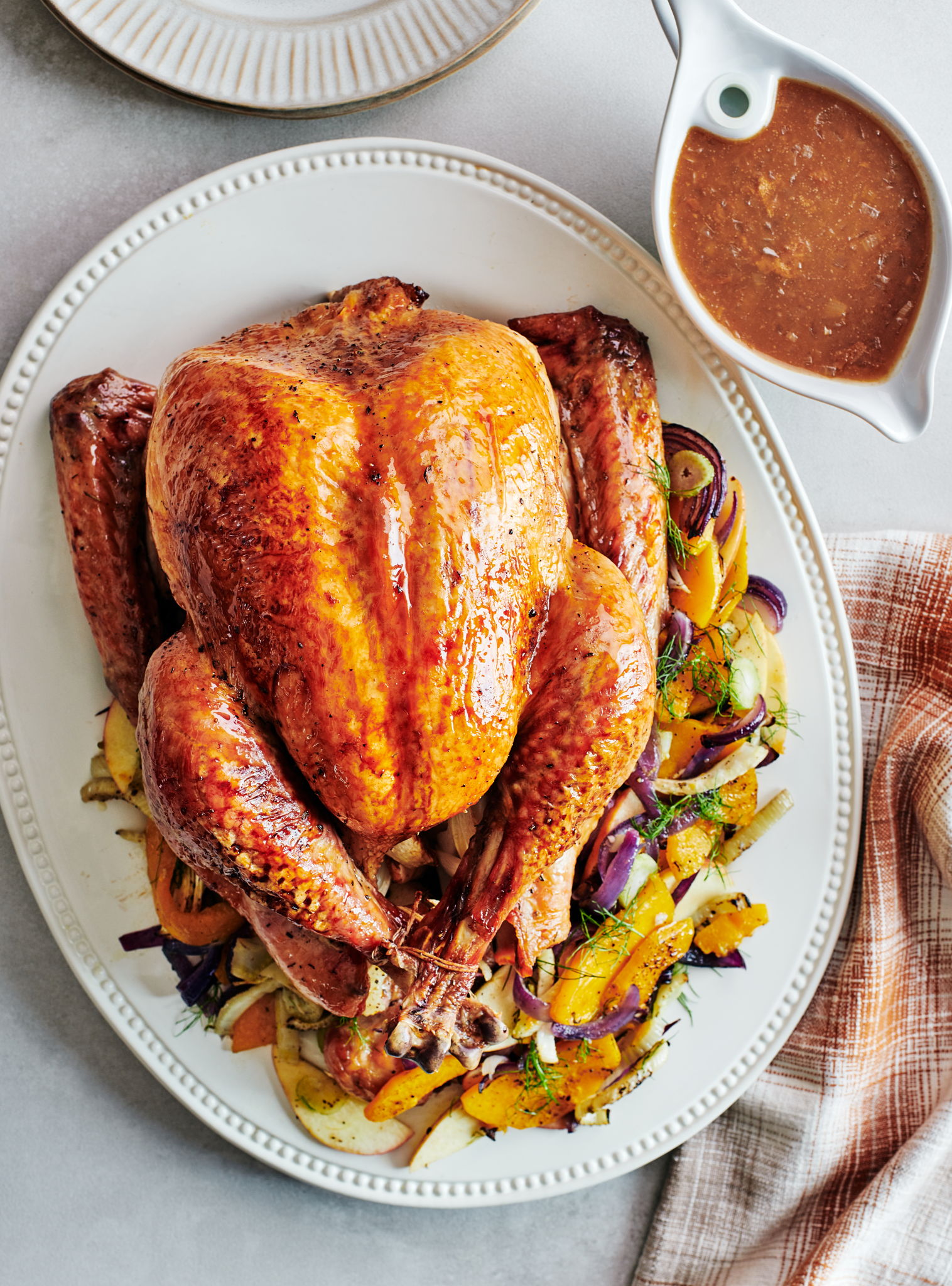 Roasted Turkey with Apple-Soy Sauce | RICARDO