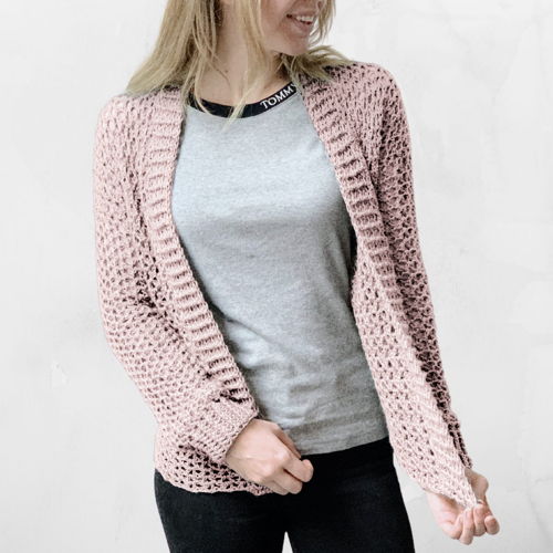 Strickjacke mit V-Stich