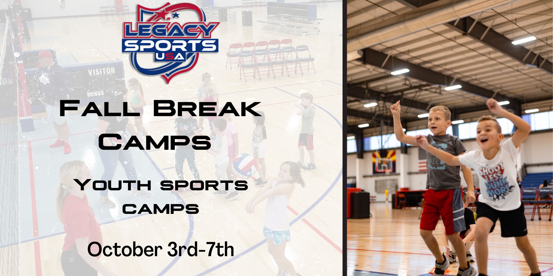 Youth Sports Fall Break Camps promotional image