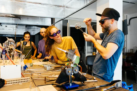 Bohemian Glass blowing in Prague