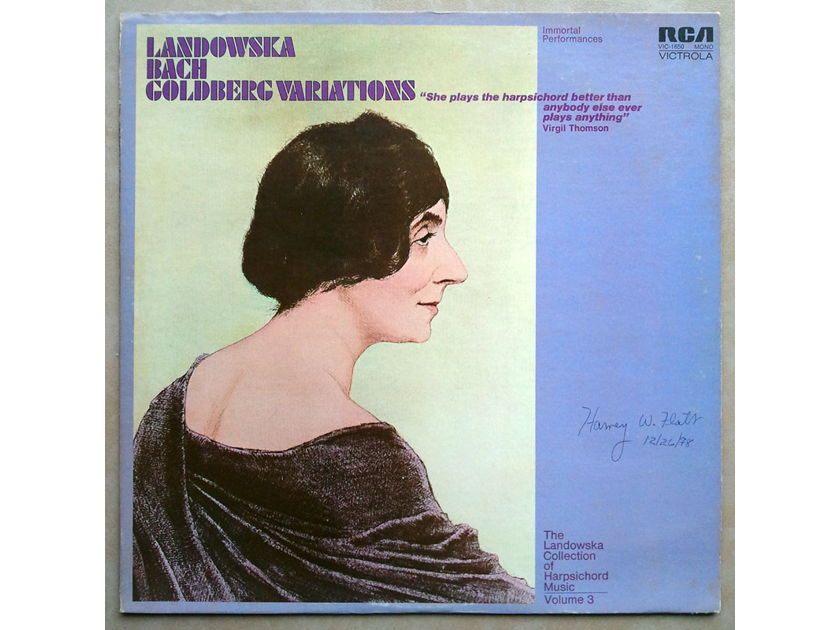 RCA | WANDA LANDOWSKA/BACH - Goldberg Variations / NM
