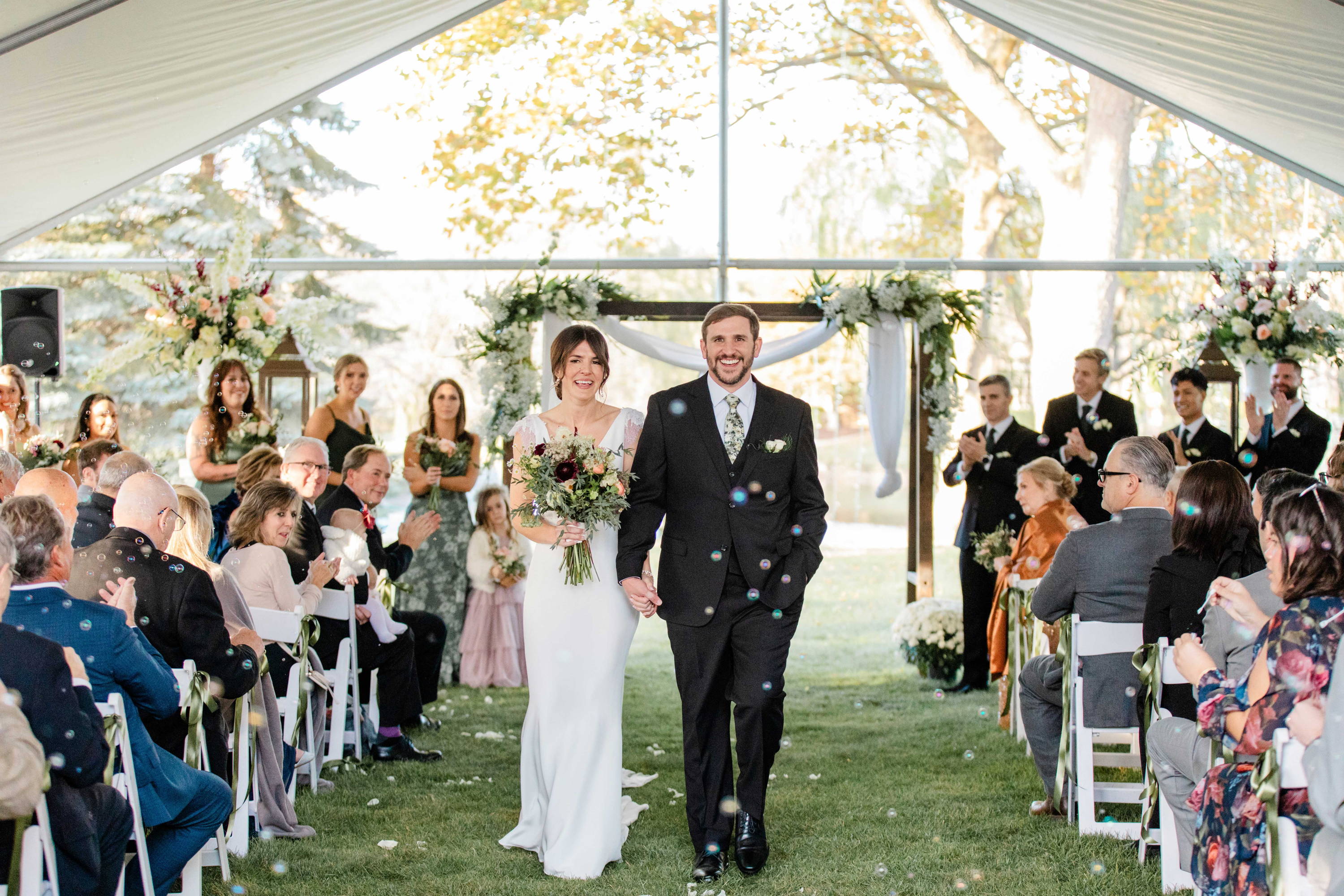 White Resin Folding Chairs for your wedding.