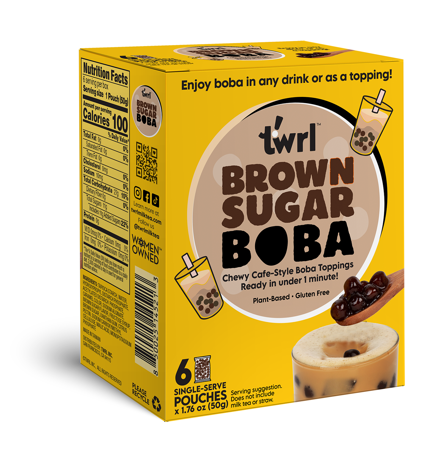 Twrl Milk Tea - Brown Sugar Boba