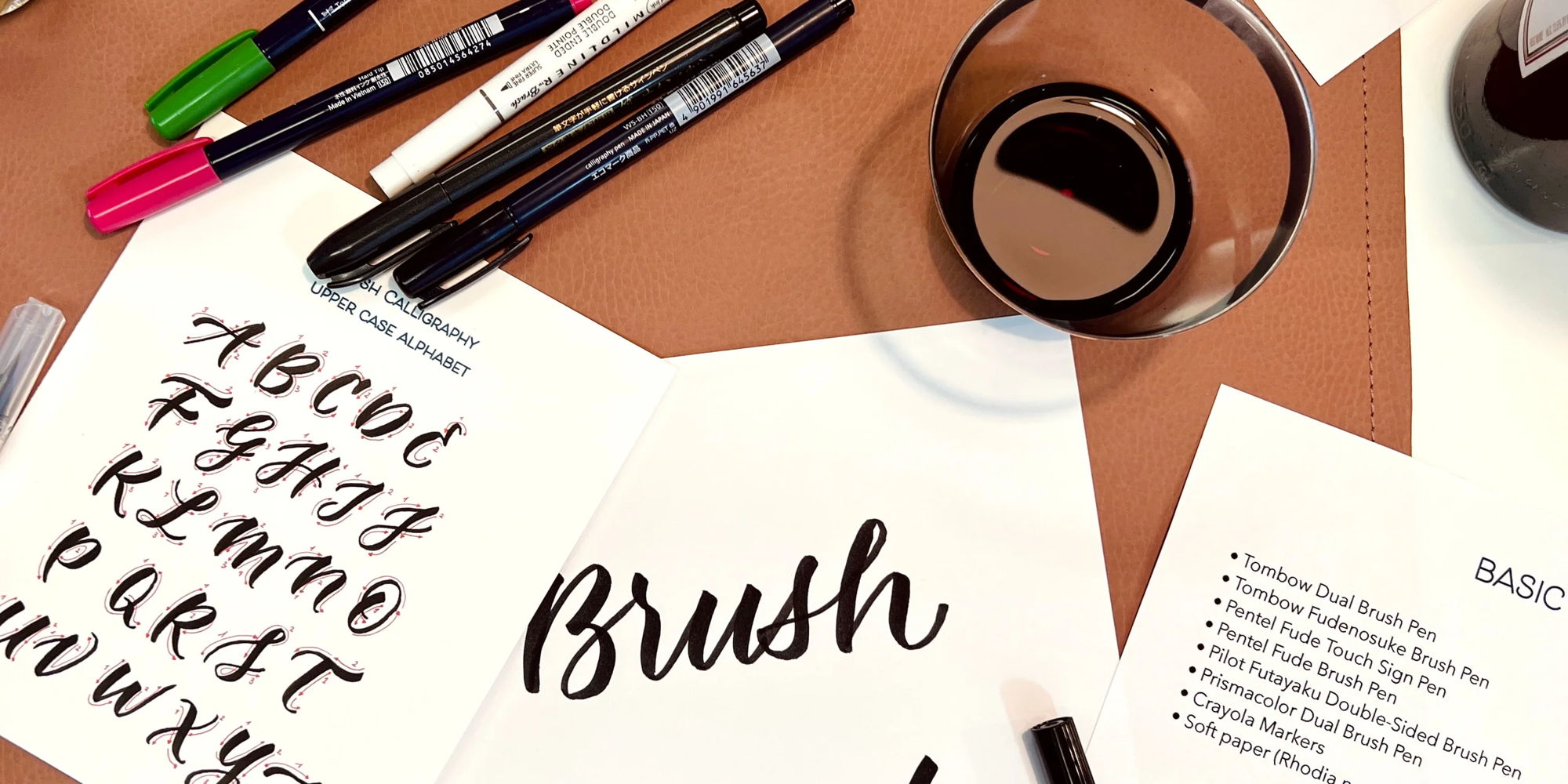 Brush Calligraphy for Beginners Workshop promotional image
