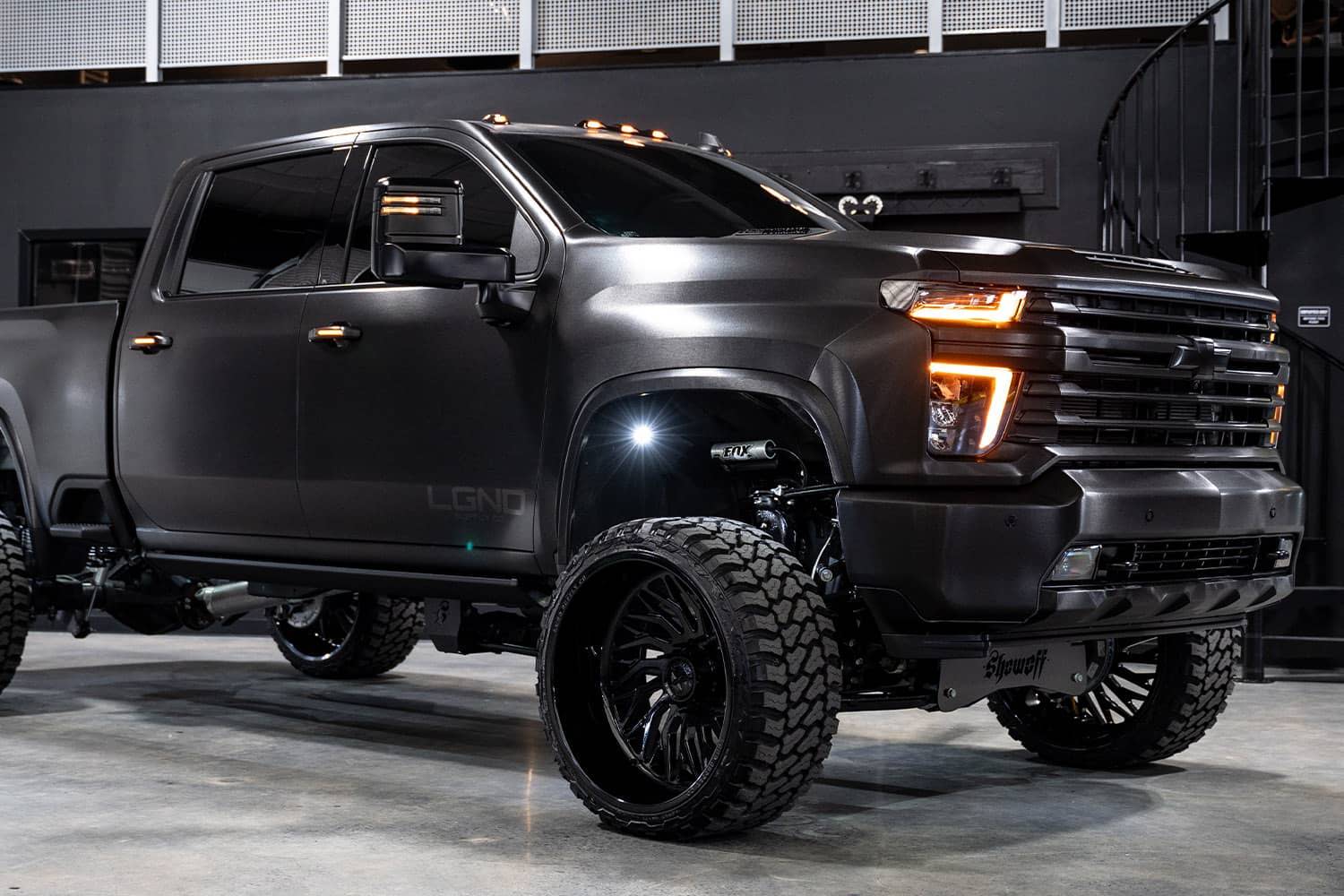 chevy silverado matte black wrap