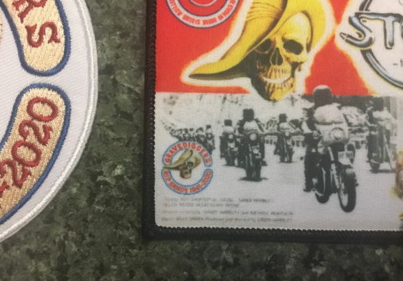 4 inch RIP SANDY HARBUTT & RUN PATCH WITH RIP STICKER. - Image 4