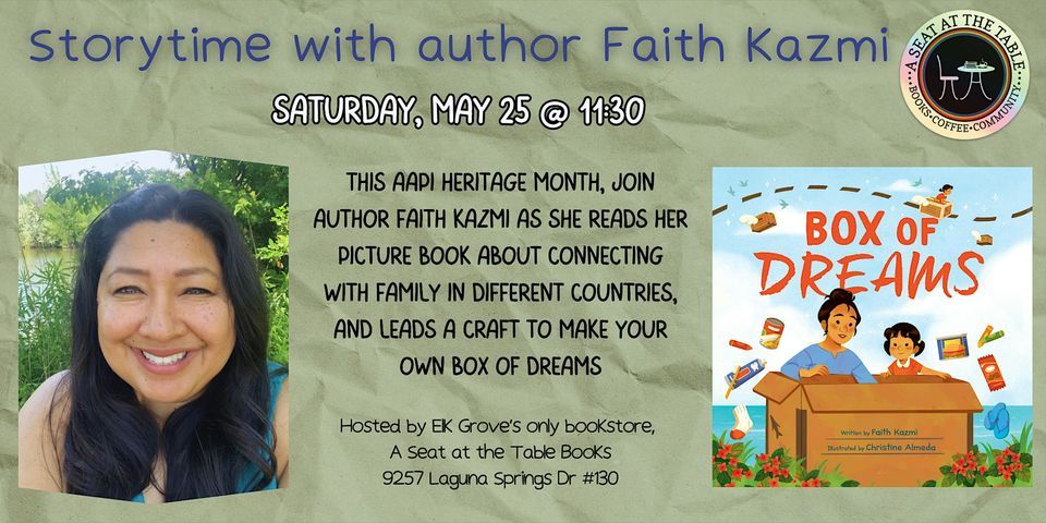 Box of Dreams Storytime with author Faith Kazmi promotional image