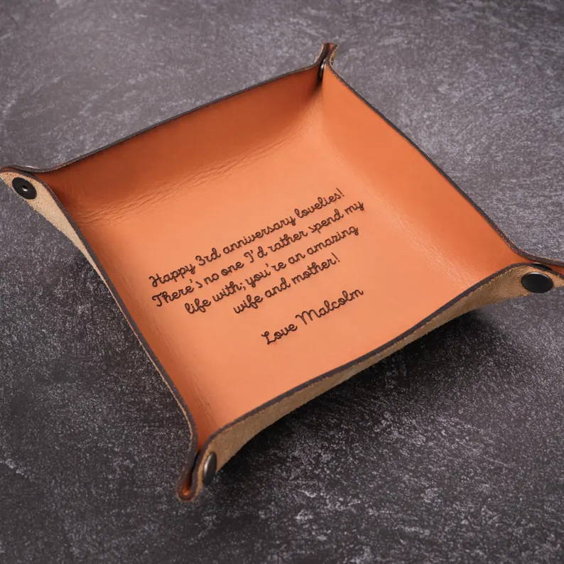 Posavasos de cuero grabados con láser 003