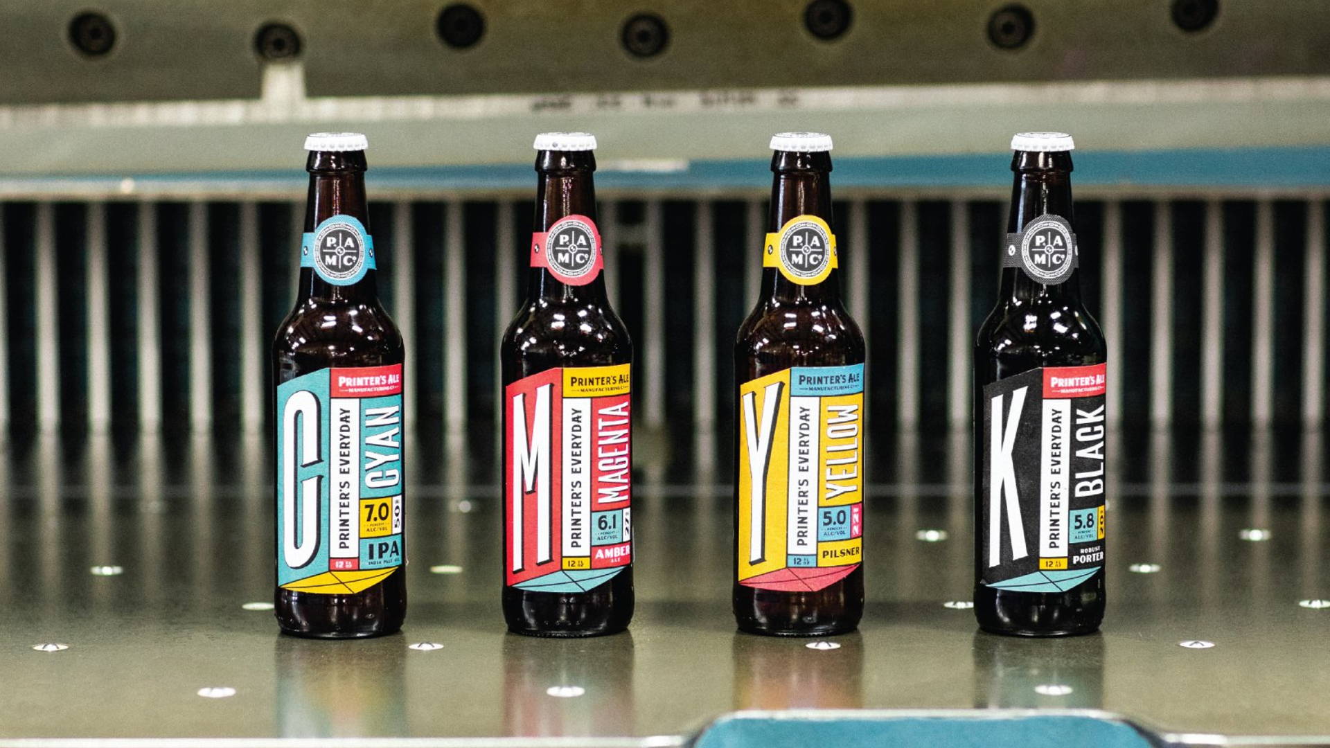 Featured image for Printer's Ale Manufacturing Co.'s "Printer's Everyday Series" Utilizes A CMYK Palette