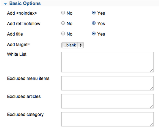 noExternalLinks - плагин запрета исходящих ссылок в Joomla