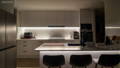 LED Strip illuminating the kitchen and dining counter top