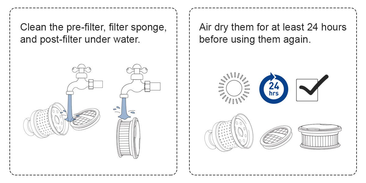 Maintenance of a cordless vacuum cleaner