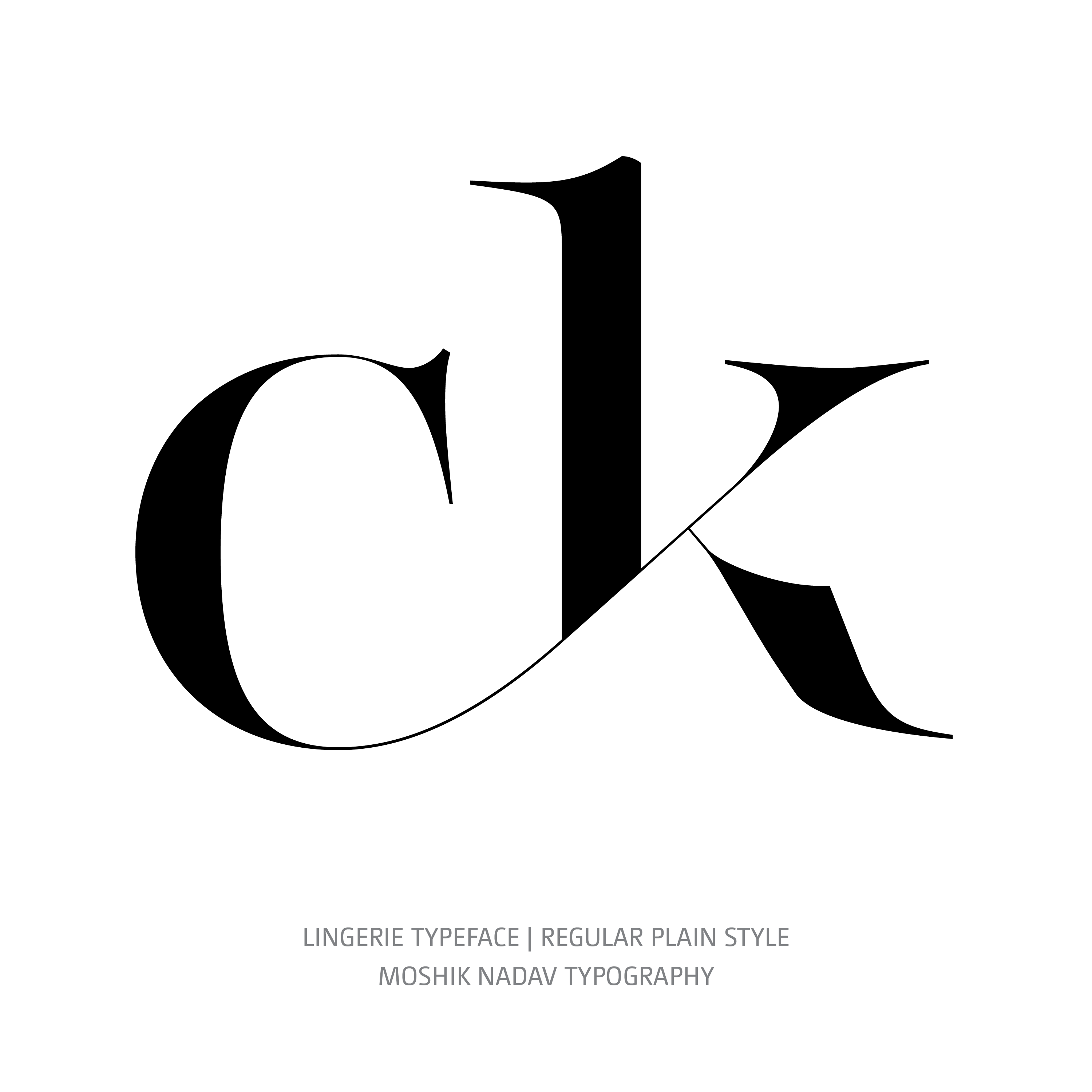 Lingerie Typeface Regular Plain glyph