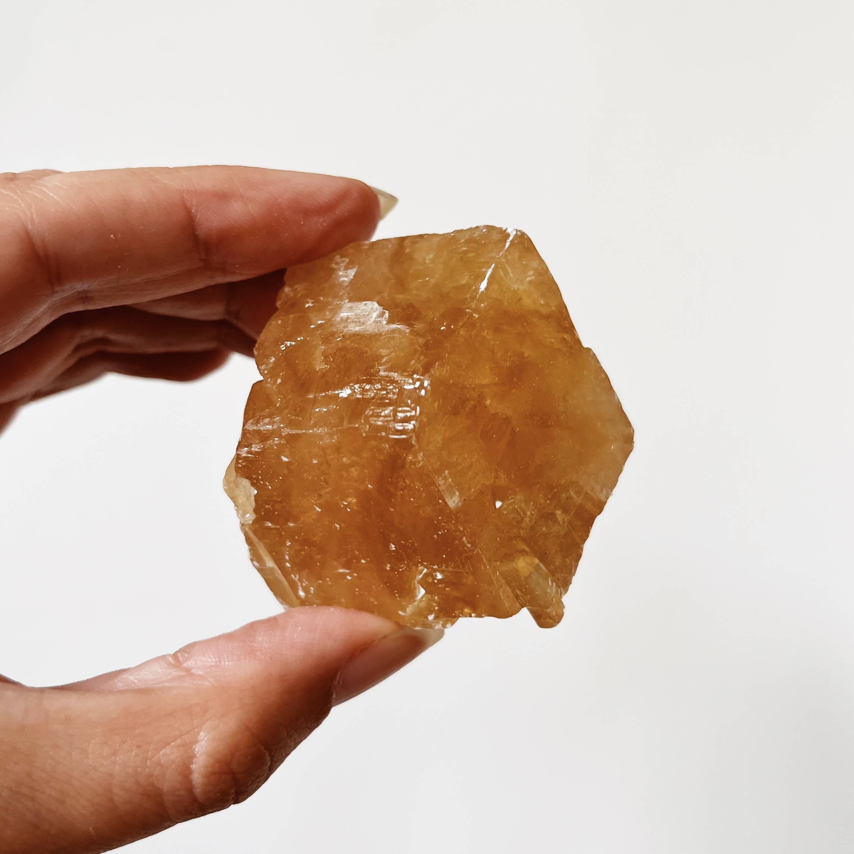 Honey Calcite Chunk - Crystal for Cancer Zodiac