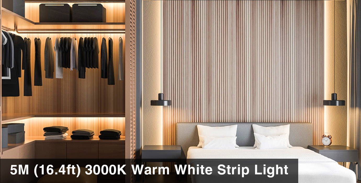 3000k warm white strip light