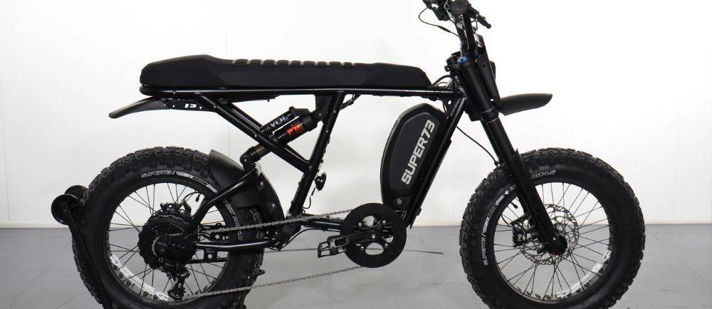 Super73 R Adventure on a stand