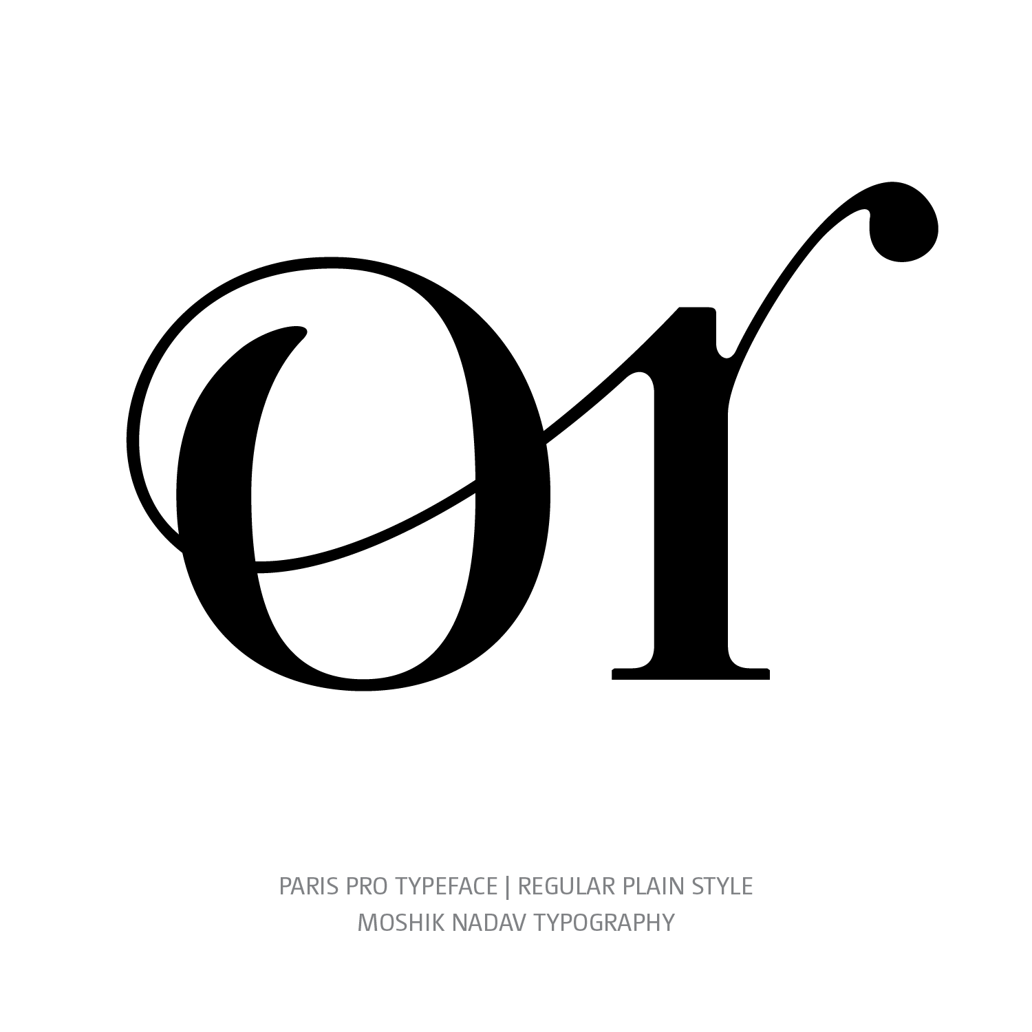 Paris Pro Typeface Regular OR ligature