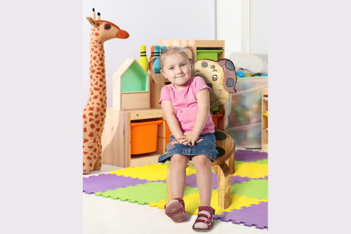 Children's Wooden Puppy Dog Chair Toddlers Sitting Chair with supporting strong backrest - Image 2