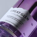 Etiquette de la bouteille de Gin de la distillerie Great Glen dans le nord-ouest des Highlands d'Ecosse
