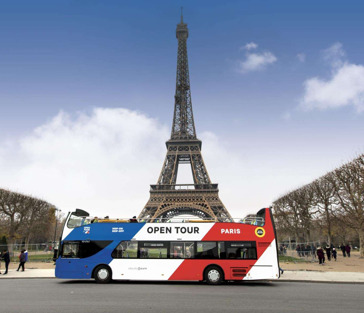 По центру Парижа на двухэтажном автобусе (билет на 1, 2, 3 дня)