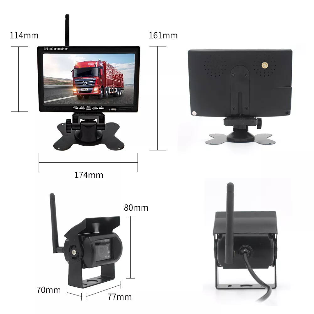 semi truck backup camera, box truck backup camera, wireless backup camera for truck and trailer,