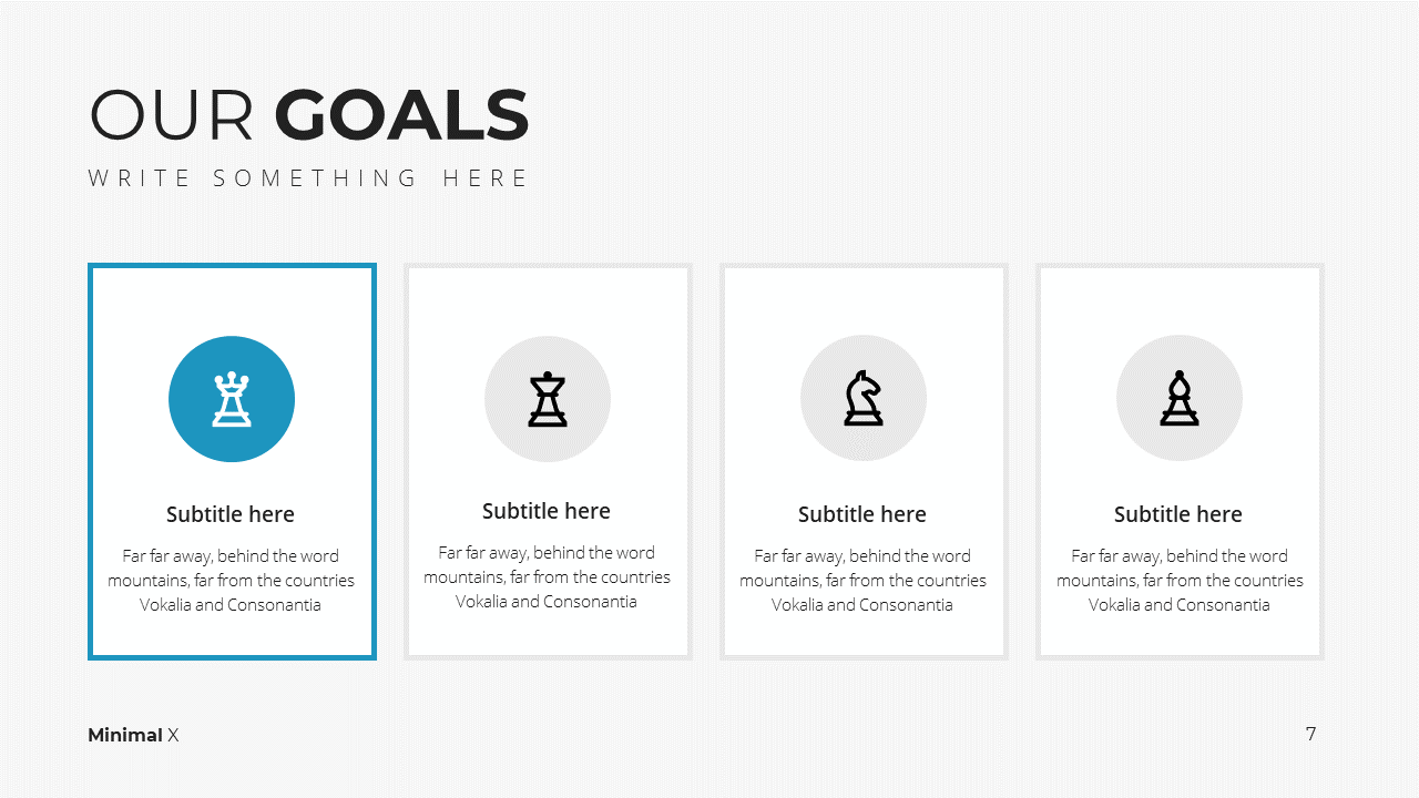 Minimal X Project Proposal Presentation Template Goals