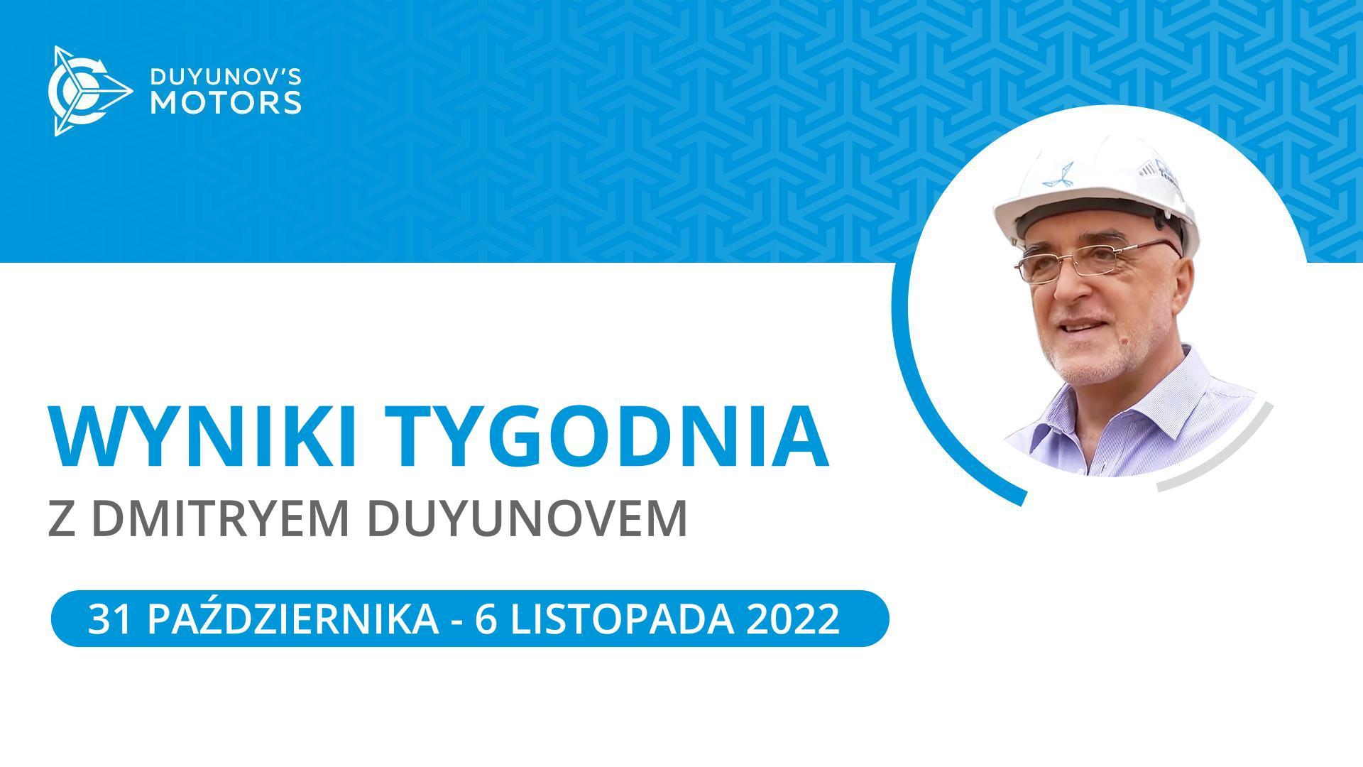 Wyniki tygodnia w projekcie Silniki Duyunova
