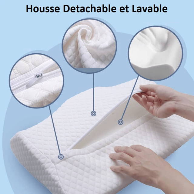 Oreiller Orthopedique, Oreiller Memoire de Forme, Coussin Cervical, Oreiller Ergonomique, Coussin Memoire de Forme, Oreiller Cervical