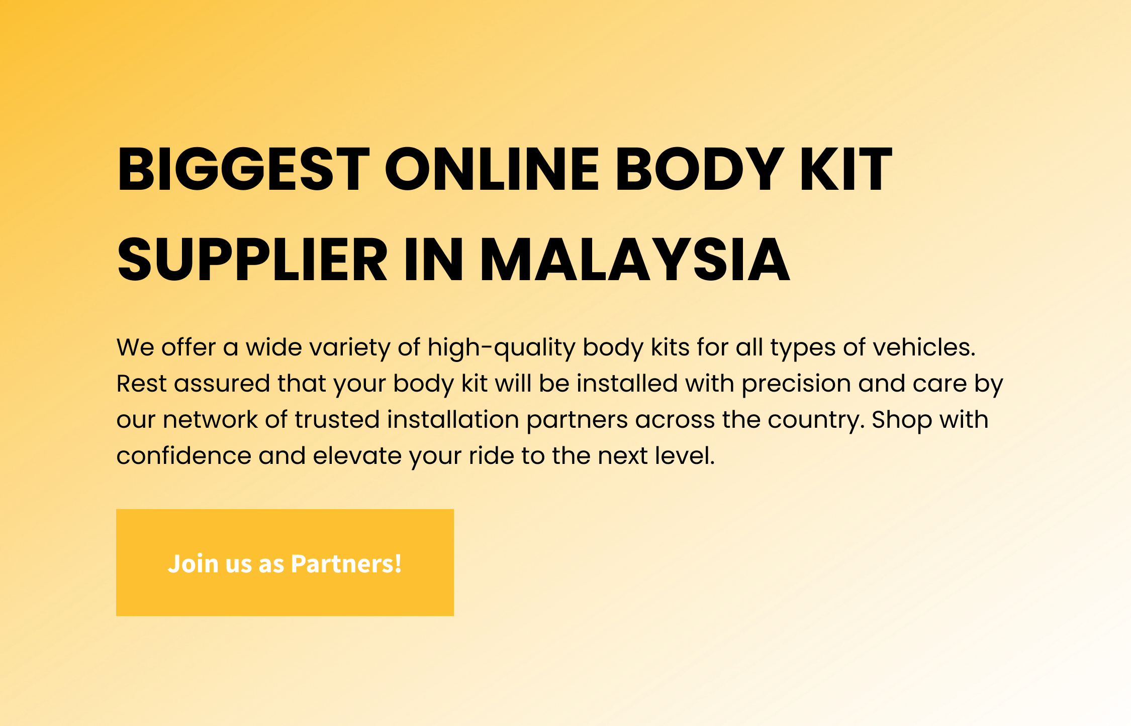 Biggest online body kit supplier