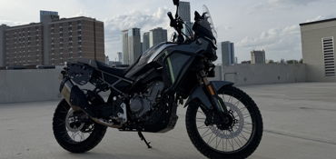 2025 CFMOTO IBEX 450 motorcycle for rent near Austin, TX
