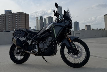 2025 CFMOTO IBEX 450 motorcycle for rent near Austin, TX