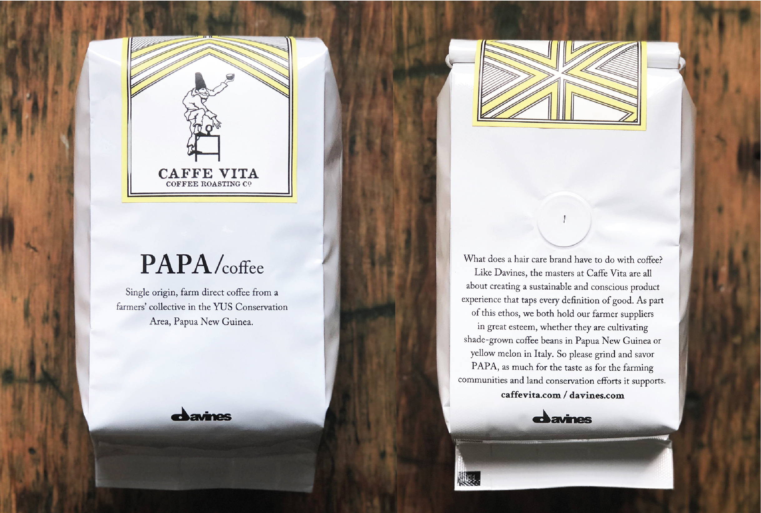 Davines and Caffe Vita PAPA Coffee