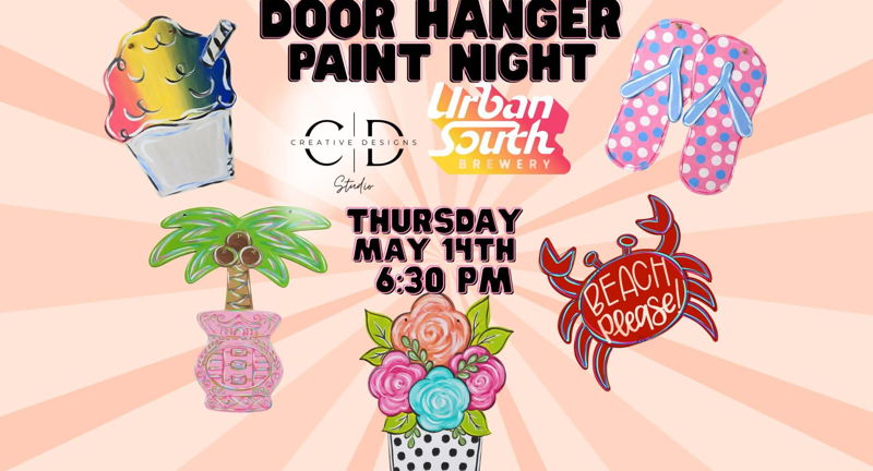 Urban South Hosts Sip & Paint with Creative Designs Studio