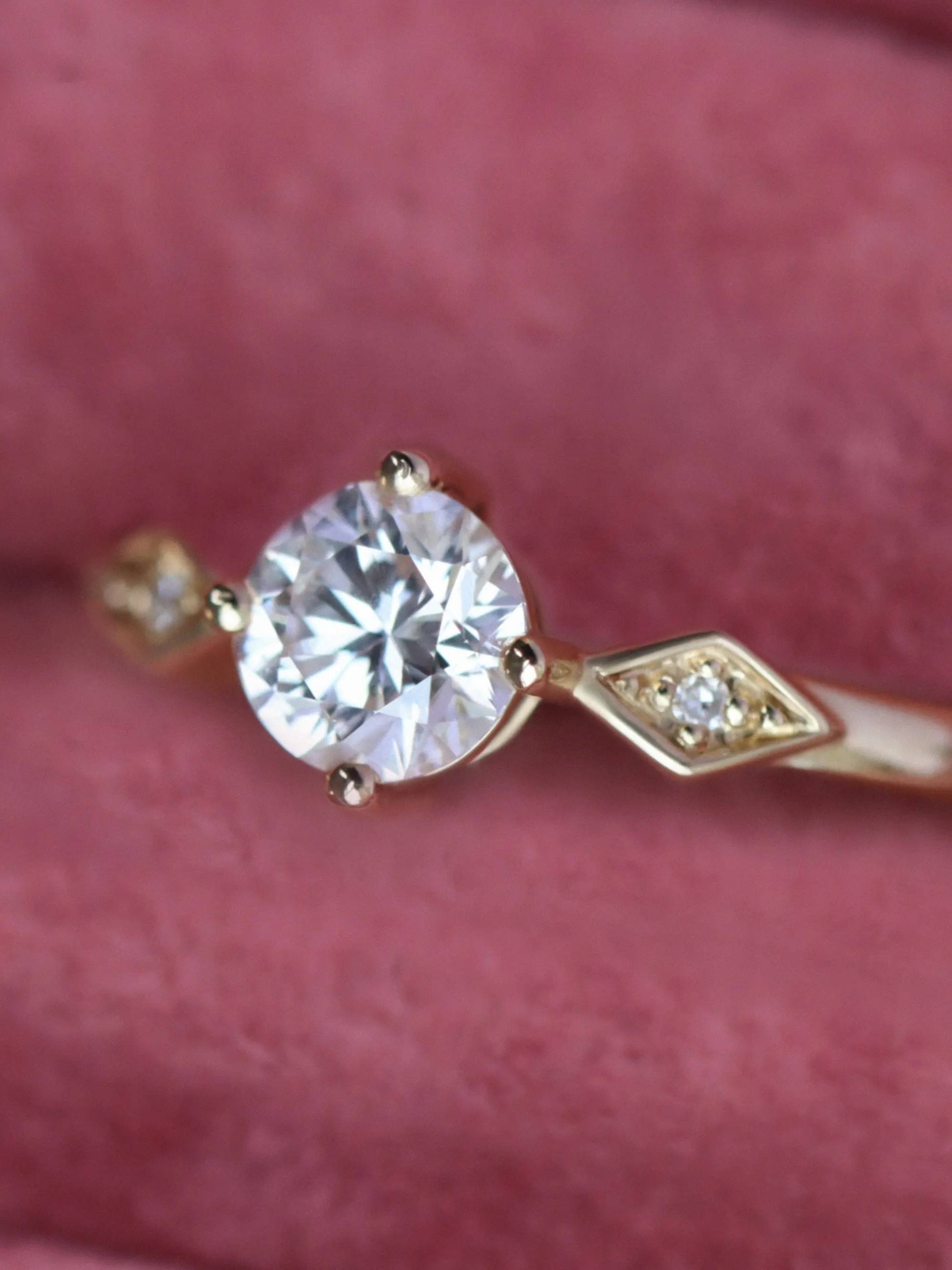Lab grown diamond ring