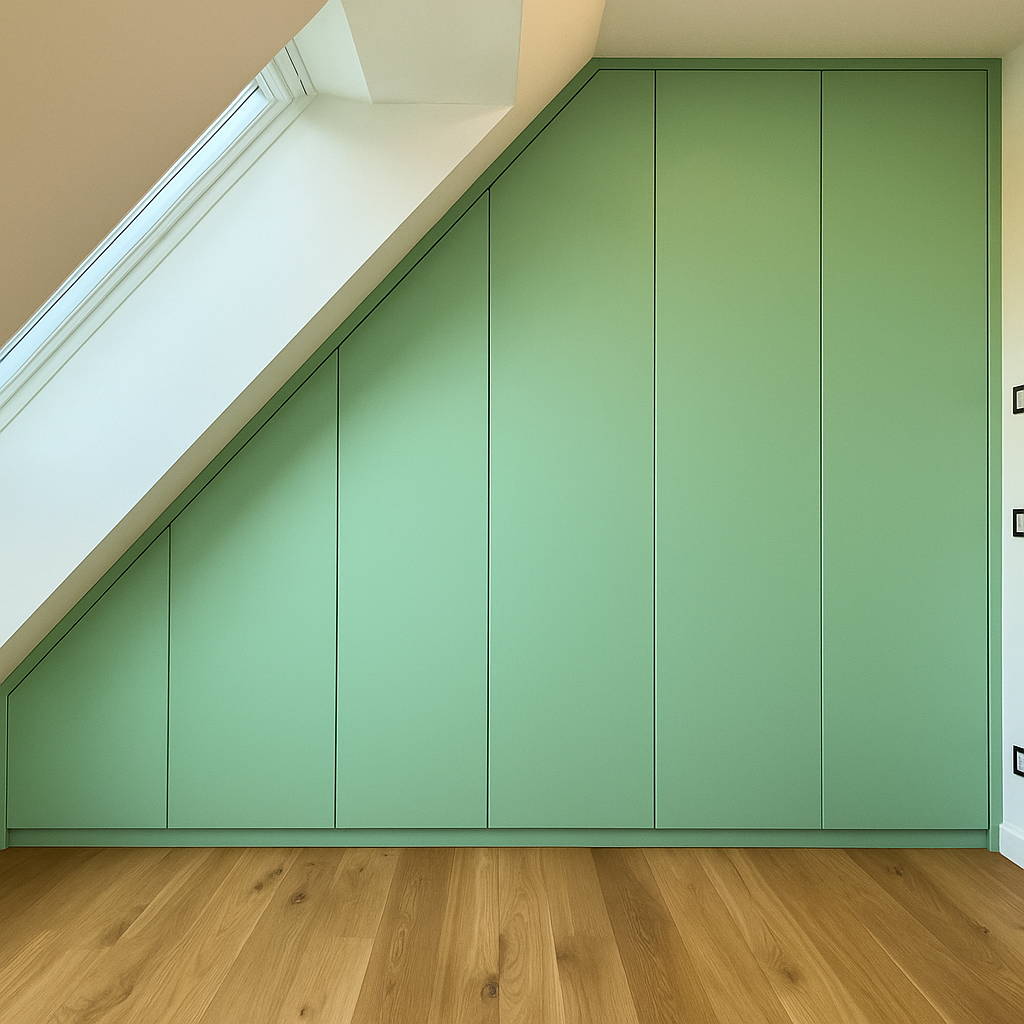 Kast schuine wand op maat