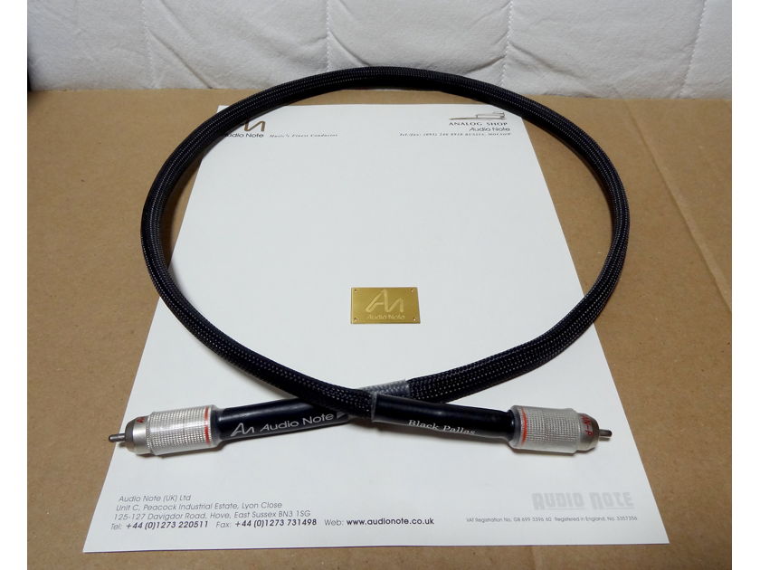 Audio Note BLACK PALLAS Digital Cable from UK (Palladium plated SILVER foil) 1 meter