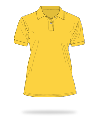Yellow ladies fit honeycombed cotton polo shirts sj clothing manila philippines