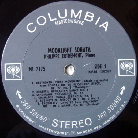 Columbia 2-EYE / ENTREMONT, - Moonlight Sonata, VG+!