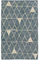 thick blue and white shag rug