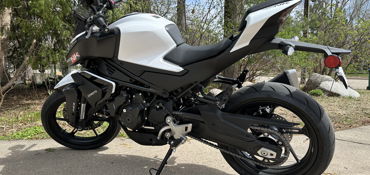 2024 CFMOTO 450NK motorcycle for rent near Crystal, MN