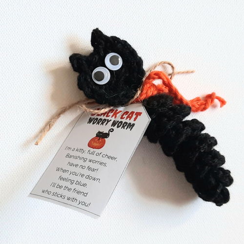 Zwart Kat Bezorg Worm Haakpatroon