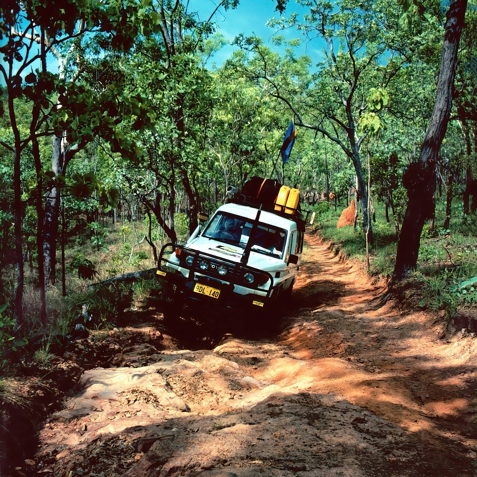The author driving a challenging section near Darwin in the Northern Territory, Australia