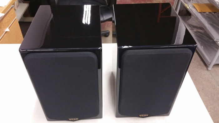 Quad 12-L speakers, piano black