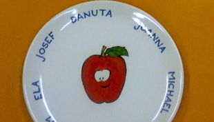 mal werk kindergeburtstag apfel namen keramik teller