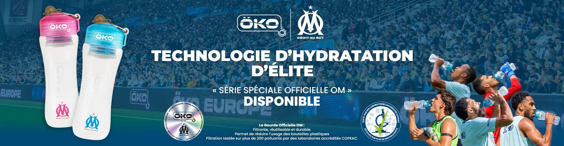 Bottiglia Filtrante OKO H2O 650 Ml - Rimuove Cloro, Batteri, Microplastiche E Piombo, Filtro Da 100 Galloni