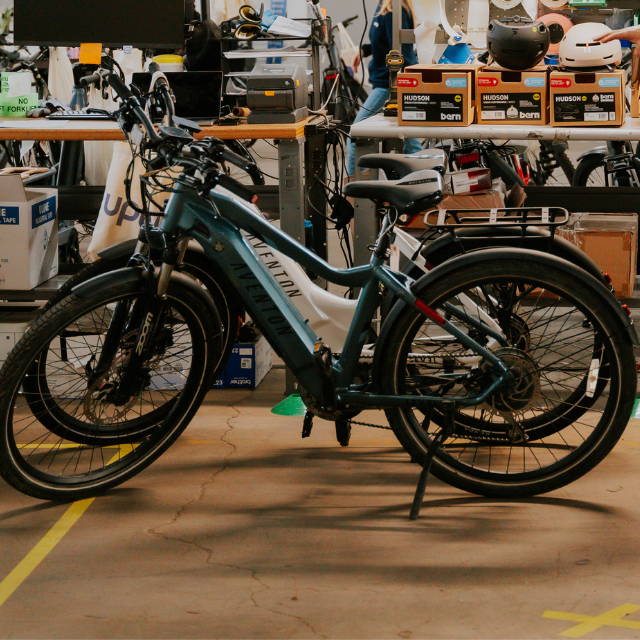 A fat tire electric bike