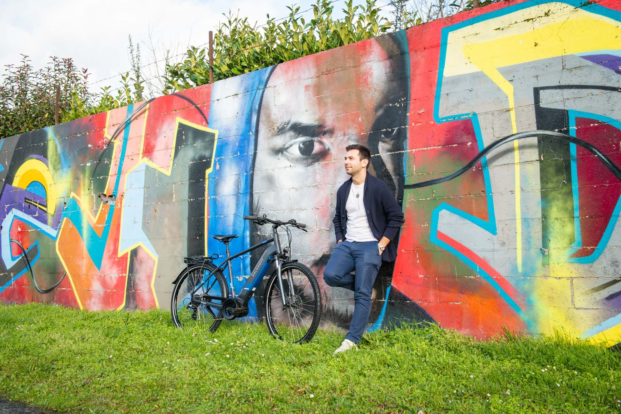 Man next to his quality ebike.