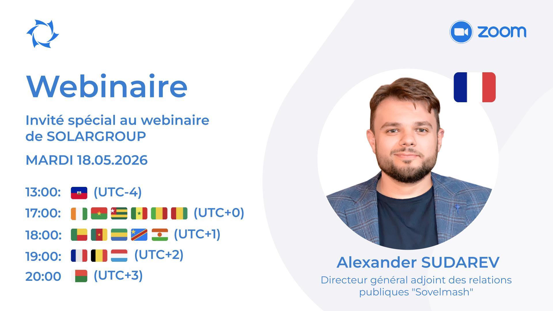 France. WEBINAIRE SOLARGROUP — Spécial Sovelmash : Réponses aux questions clés des investisseurs