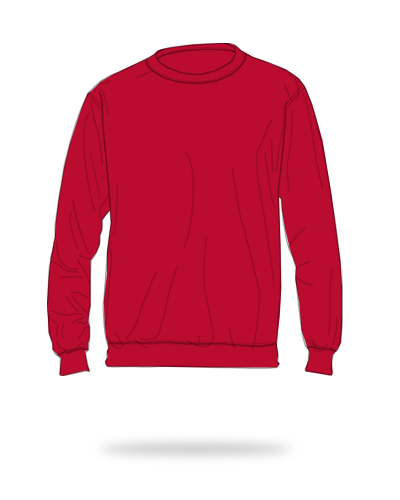 Red adult fit cotton fleece crewneck sweatshirt sj clothing manila philippines